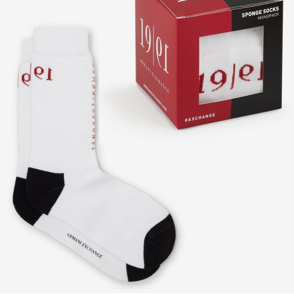 Armani Exchange‎ Short Socks Sponge Monopack Cotton New NWT
